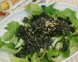 きゅうりとサンチュの韓国のり和え作り方5写真