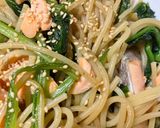 簡単 しゃけほうれん草パスタ作り方18写真