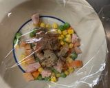 全てレンジ簡単洋風梅ウスター炒飯弁当作り方3写真