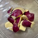 【時短】さつまいもと鶏もも肉の甘辛炒め作り方2写真