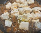 ひき肉と豆腐のピリ辛麻婆風水菜添え作り方4写真