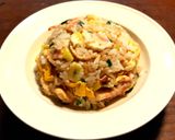 おせちリメイク　ナルトと三つ葉の玉子焼き作り方7写真