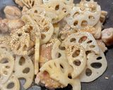 お肉ゴロゴロ、蓮根シャキシャキ炒め作り方5写真