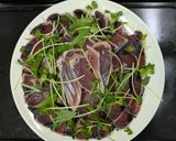 すし酢で簡単！薬味たっぷりかつおたたき作り方4写真