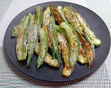昆布茶で味付け!!オクラの揚げ焼き作り方3写真