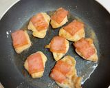 ＊鶏むね肉のベーコンのせ塩焼き＊レモン添え＊作り方4写真