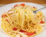 鶏肉とパプリカと新生姜の冷製パスタ作り方10写真