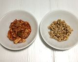 納豆とキムチの韓国風ペペロンチーノ作り方1写真