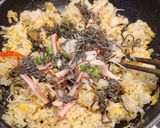 枝豆とカニカマの塩昆布チャーハン作り方4写真