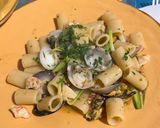 イカ、ムール貝、浅利、ズッキーニのパスタ作り方7写真