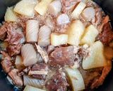 簡単夕飯！大根とこんにゃくの牛スジ煮込み作り方5写真