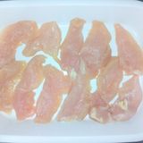 油フライパン1cm！柔らか鶏むね肉の塩麹磯辺揚げ作り方1写真