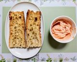 簡単昼食！サーモン胡瓜トマトサンドイッチ作り方3写真
