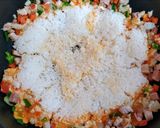 簡単昼食・夕飯！余ったかにとエビの炒飯作り方5写真