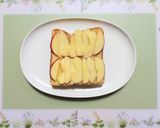 簡単昼食・朝食!リンゴナッツチーズ食パン作り方4写真
