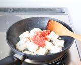 サッと絡めて手軽なおつまみ【明太豆腐炒め】作り方3写真