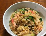 キムチと納豆とセロリのチャーハン作り方9写真