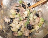 ナスと鯖缶の竜田かき揚げ焼き作り方2写真