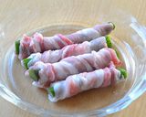 ほろ苦さがあう～！ 山ウドの豚バラ肉巻き作り方1写真