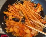おかんレシピ𓀤𓀣ワンパン野菜だらけのトマトパスタ作り方3写真