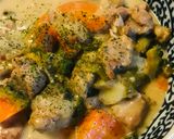 市販ルーで●鶏肉＆ゴーヤーのクリームシチュー作り方4写真