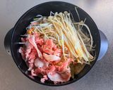 野菜たっぷりごま豆乳鍋焼きうどん作り方3写真