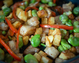 豚肉とじゃがいも・そら豆の中華炒め作り方8写真