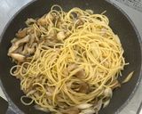 長ネギと舞茸と実山椒のパスタ作り方6写真
