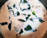 ランチ法蓮草とシーフードシチューのパスタ作り方4写真