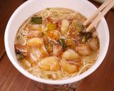 焦がしネギにんにくの爆弾カップ麺💀💖作り方5写真