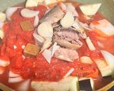 ♡鯖缶水煮とトマト缶DEワンパントマトパスタ♡作り方2写真