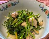 間引き人参（人参の葉）と豚肉の油炒め作り方3写真