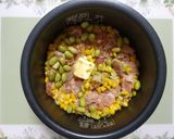 簡単昼食枝豆とうもろこしご飯ピラフ炊飯器作り方8写真