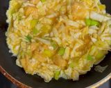 キャベツと油揚げのお好み焼き風オムレツ作り方3写真