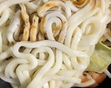 簡単　ソース焼きエビうどん作り方3写真