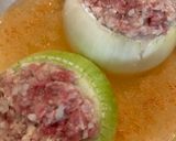 新玉ねぎ肉詰めのコンソメスープ煮。作り方7写真