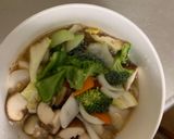 お一人様簡単洋風トンテキ味豆腐野菜炒め作り方14写真