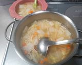 腸活☆マカロニ野菜スープ作り方9写真