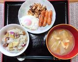 ヨウサマの減塩おやじのさつま芋&栗ご飯作り方4写真