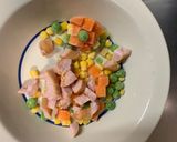 全てレンジ洋風オイ焼うどん味炒飯弁当作り方2写真