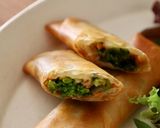*菜の花と豚肉のチーズ春巻き*作り方6写真
