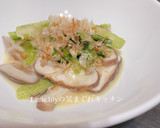 小松菜と椎茸のチーズおかか和え作り方4写真