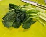 小松菜と牛肉、なすのオイスター炒め作り方1写真