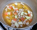 スイカの白い部分と豚トロの洋風赤だし作り方4写真