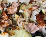 美味い❣️ごろっと豚ロースと夏野菜のトンテキ炒め作り方5写真