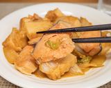 鮭と厚揚げと白菜の味噌煮作り方11写真