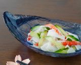 きゅうりと長芋とカニカマの酢の物作り方3写真