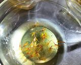 紅花で２色牛乳寒天ゼリー作り方4写真