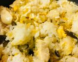 鶏肉とキノコの玉子チャーハン作り方3写真