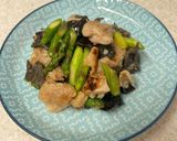 鶏肉の中華麹漬けとアスパラときくらげ炒め作り方10写真